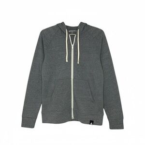 NEW AMERICAN GIANT Men Heather Gray Lightweight Full Zip Hoodie Medium USA